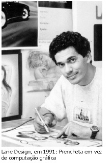 Lauro Ney Batista em 1991, no início da Lane Design